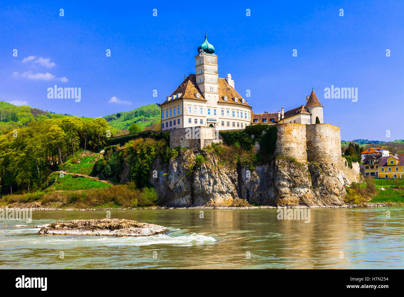 Schonbuhel Schloss, Donau, Österreich Stockfoto
