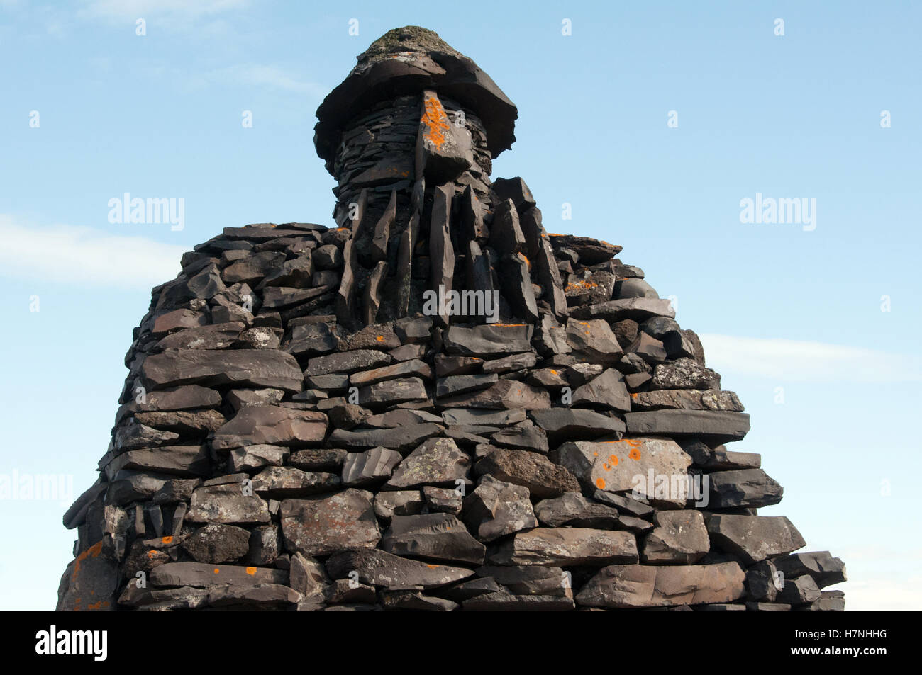 Statue von Barður Snæfellsás Künstlers Ragnar Kjartansson in Arnarstapi auf der Halbinsel Snæfellsnes, Nord-westlich von Island Stockfoto