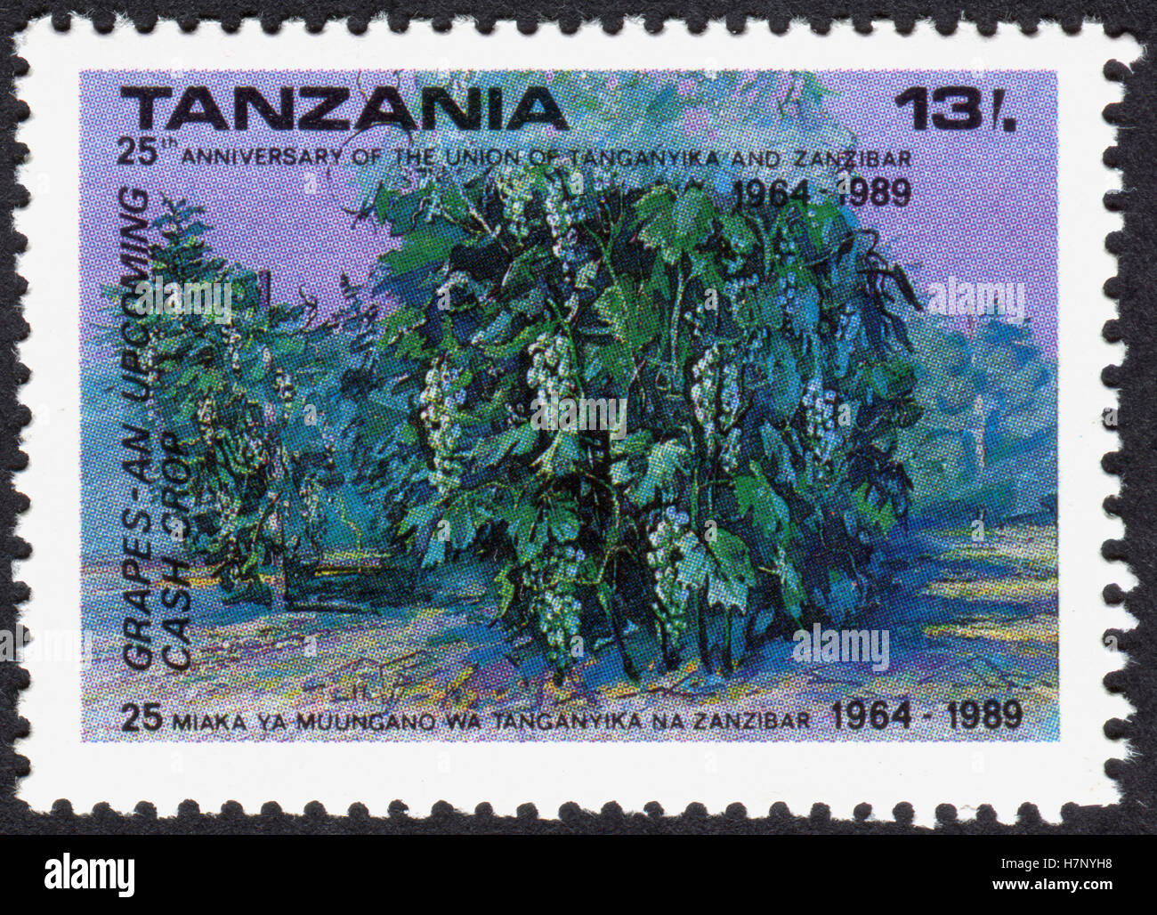 Zanzibar tanzania postage stamp Fotos und Bildmaterial in hoher