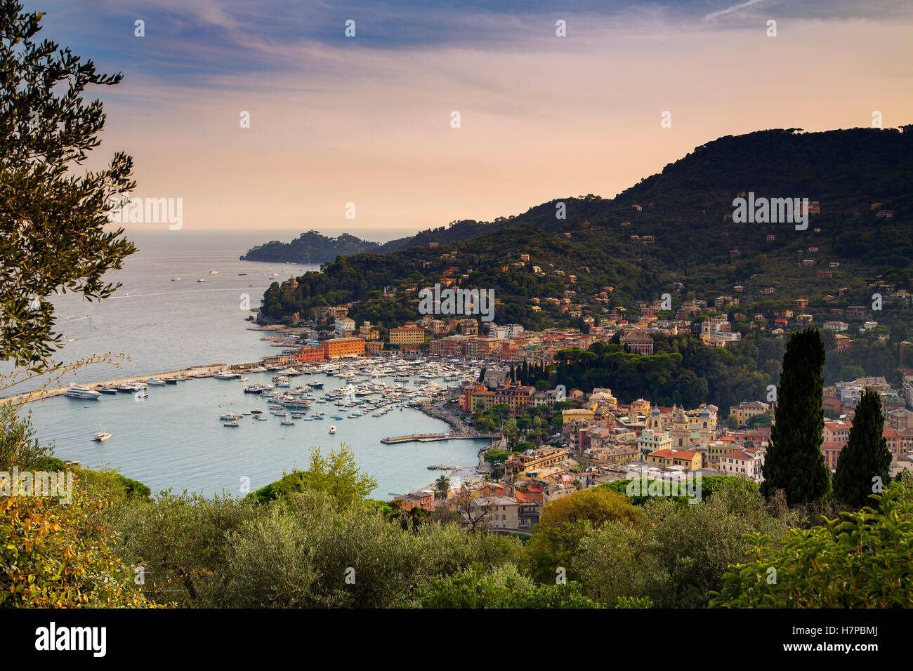 Santa Margherita, Fischerdorf, Cinque Terre. Genua. Mittelmeer. Ligurien, Italien Europa Stockfoto