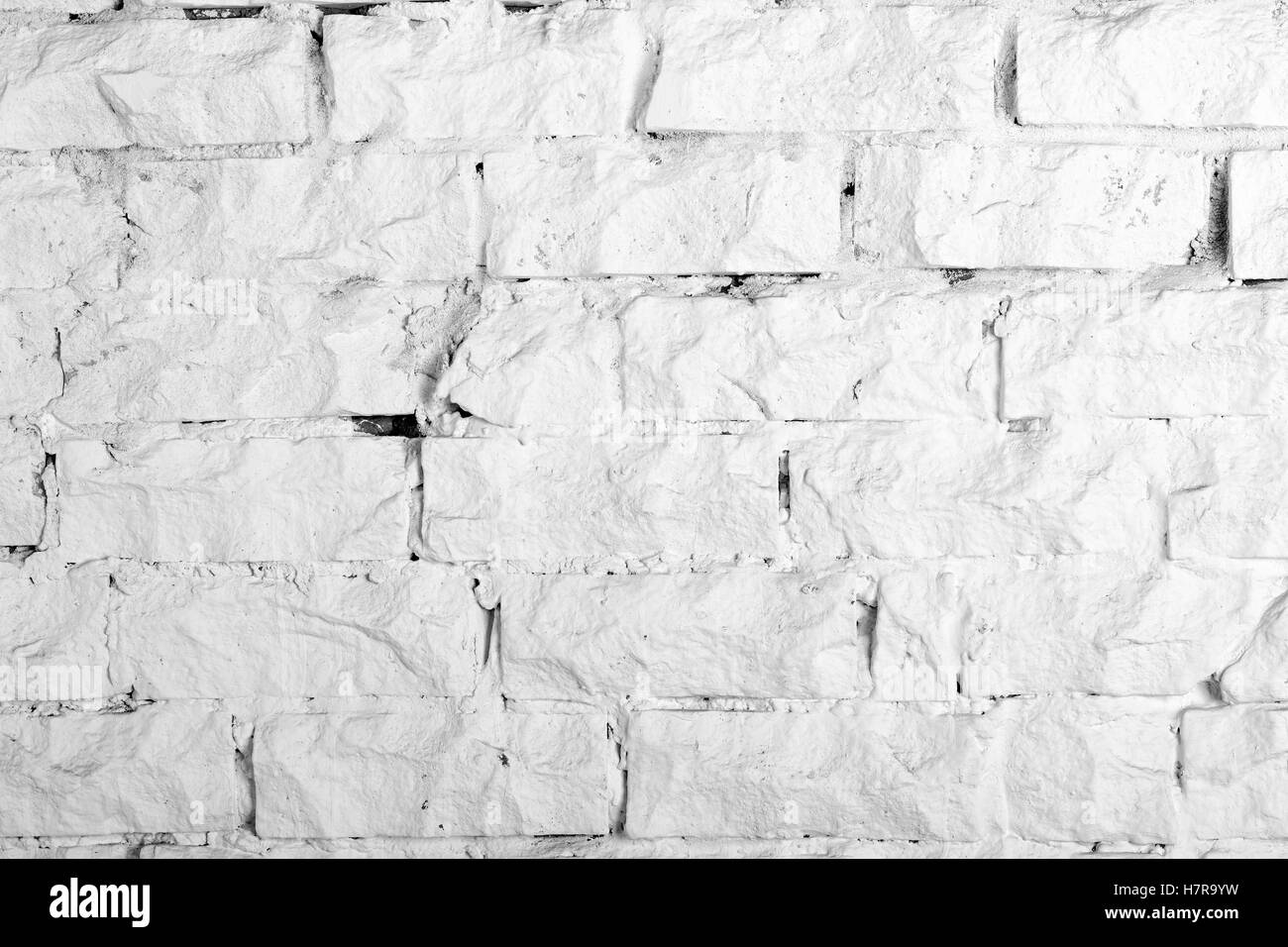 Hintergrund Kollektion - weiß lackiert Ziegel Wandbeschaffenheit closeup Stockfoto