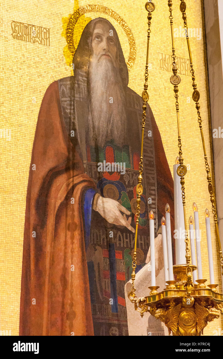 Mosaik der St. Isaaks, St. Isaaks Kathedrale, Sankt Petersburg, Russland Stockfoto