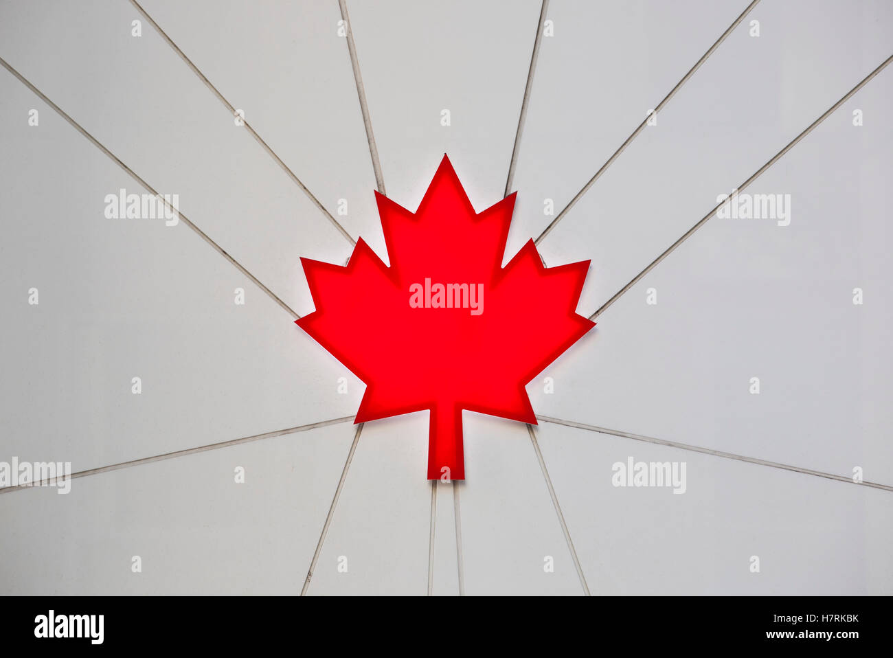 Logo auf kanadische Olympische Museum; Montreal, Quebec, Kanada Stockfoto