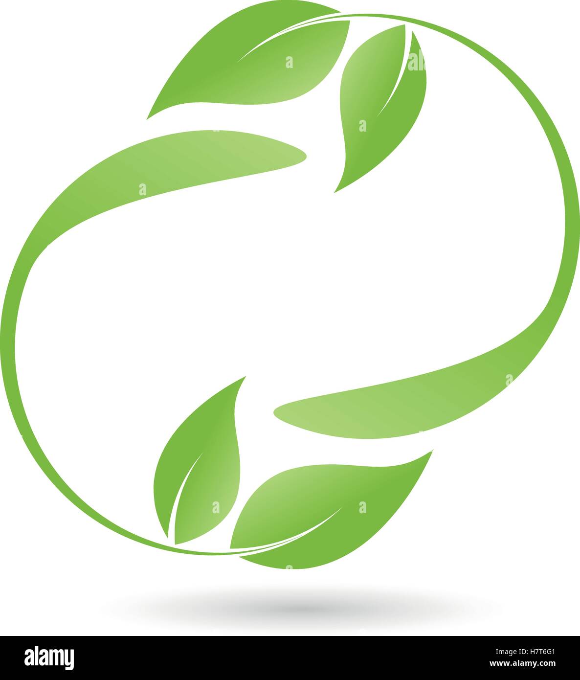 Blätter-Logo, Bio, Anlage, Heilpraktiker Stock Vektor