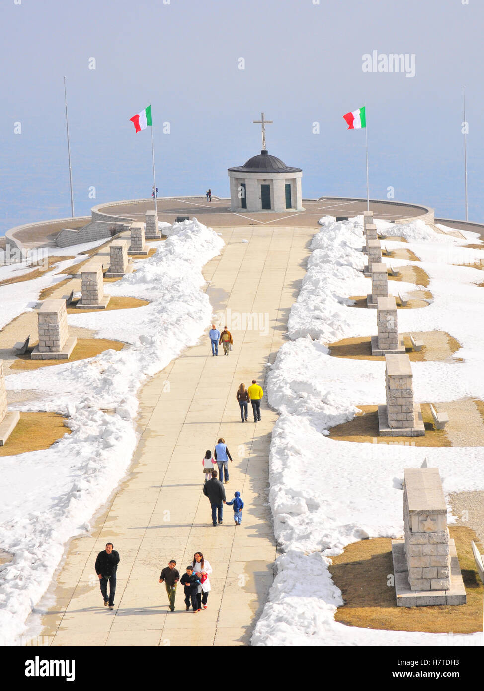 Heldenfriedhof Militare, Monte Grappa, Crespano del Grappa, Treviso Stockfoto