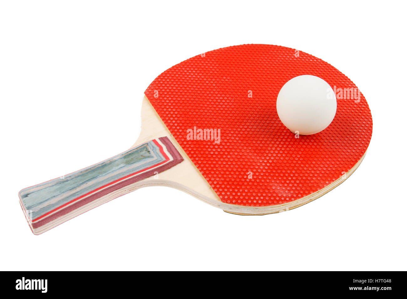 Tischtennis-Schläger und ball Stockfoto
