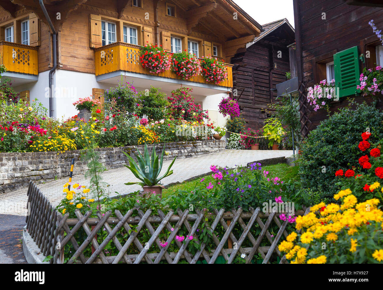 Schweizer chalets Stockfoto