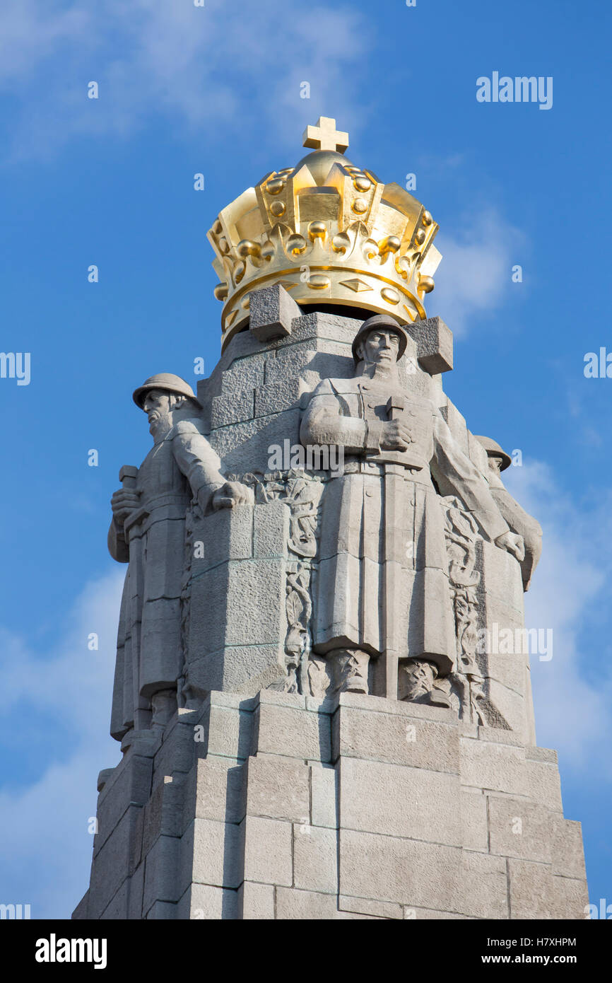 Brüssel, Belgien, Terrasse oberhalb des Parc De La Porte de Hal, Denkmal, Denkmal der Gloire de L'infanterie Belge, Krieger Stockfoto