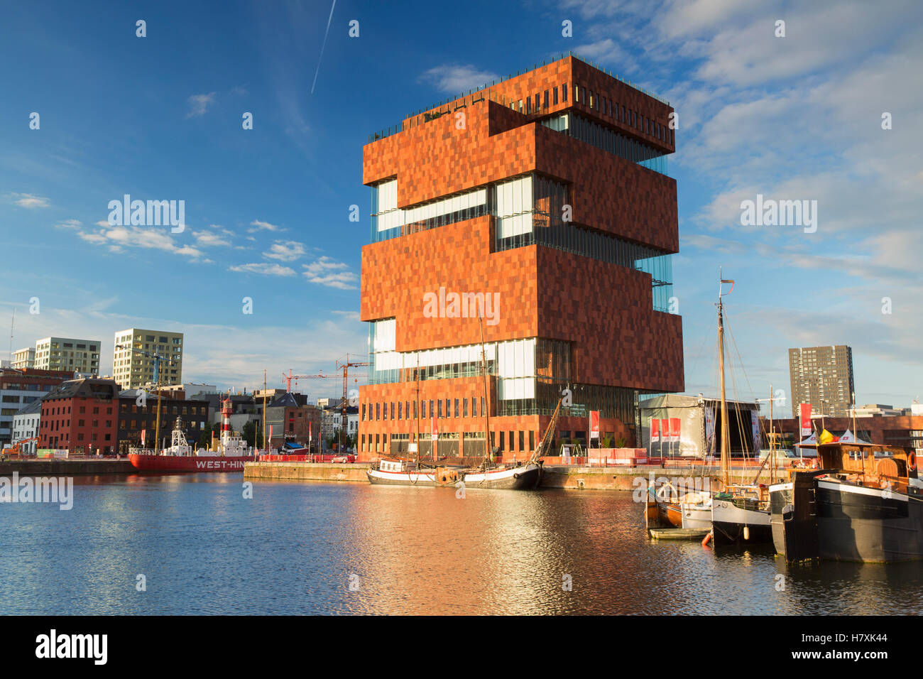 Museum Aan de Stroom (MAS), Antwerpen, Flandern, Belgien Stockfoto