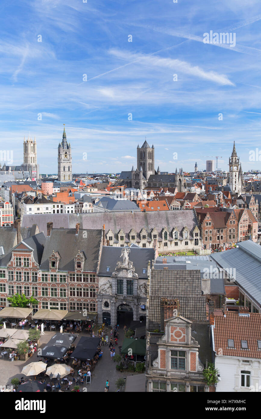 Ansicht von Gent, Flandern, Belgien Stockfoto