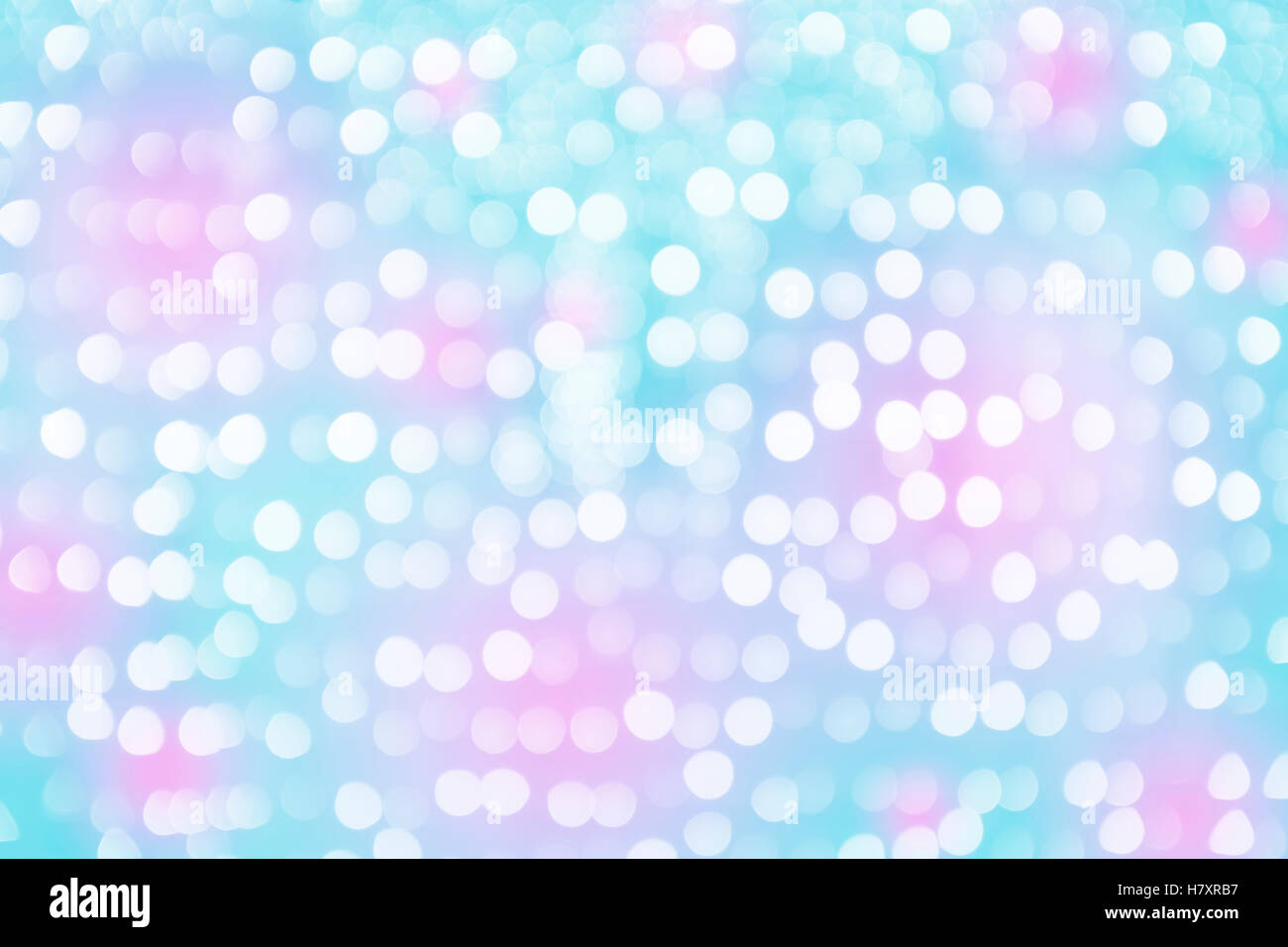 defokussierten, abstrakten Hintergrund Licht Bokeh Farbkreise, für Weihnachten Hintergrund. Stockfoto