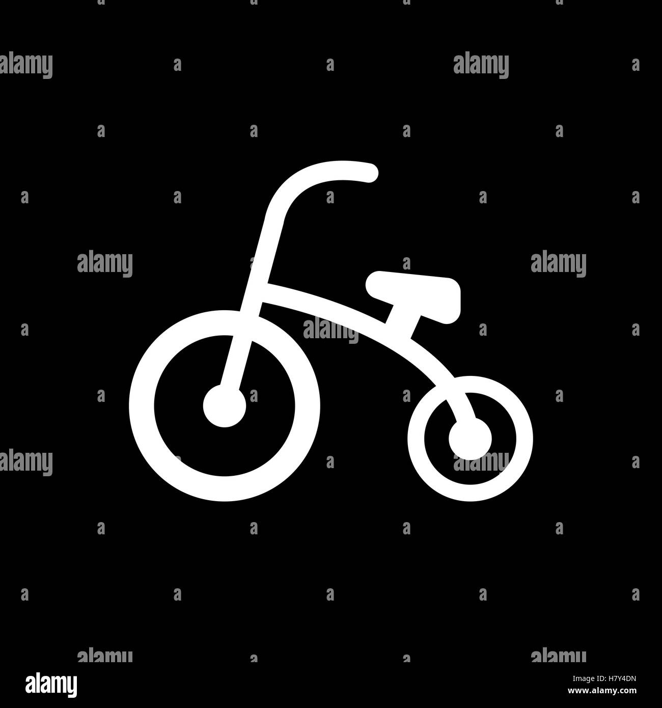 Dreirad-Symbol. Design. Fahrrad, Fahrrad, Dreirad-Symbol. Web. Grafik. AI. App-Logo. Objekt. flache. Bild. Melden Sie sich. Gewinn je Aktie. Kunst. Bild Stock Vektor