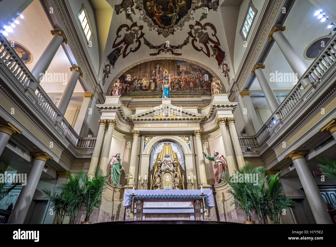 Weiten Blick über den Altar in der St. Louis Cathedral im French Quarter von New Orleans Stockfoto