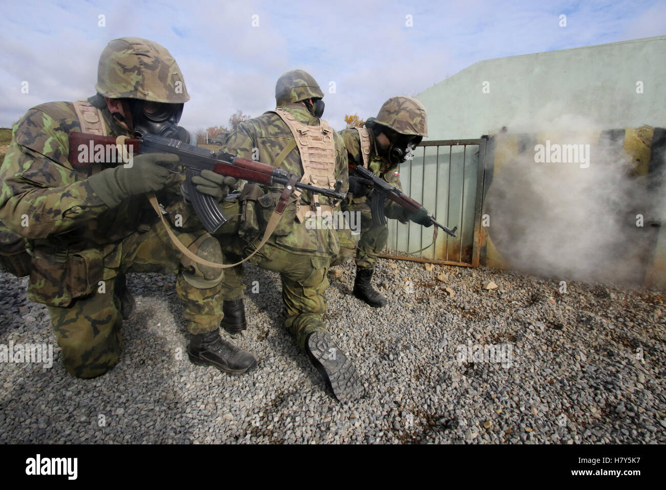 Ausübung des aktiven militärischen Reserven, Soldat, Tschechische Armee Stockfoto