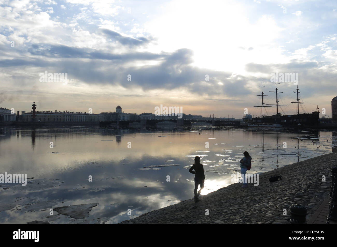 Blick vom Peter-Paul-Festung in St.Petersburg Russland Stockfoto