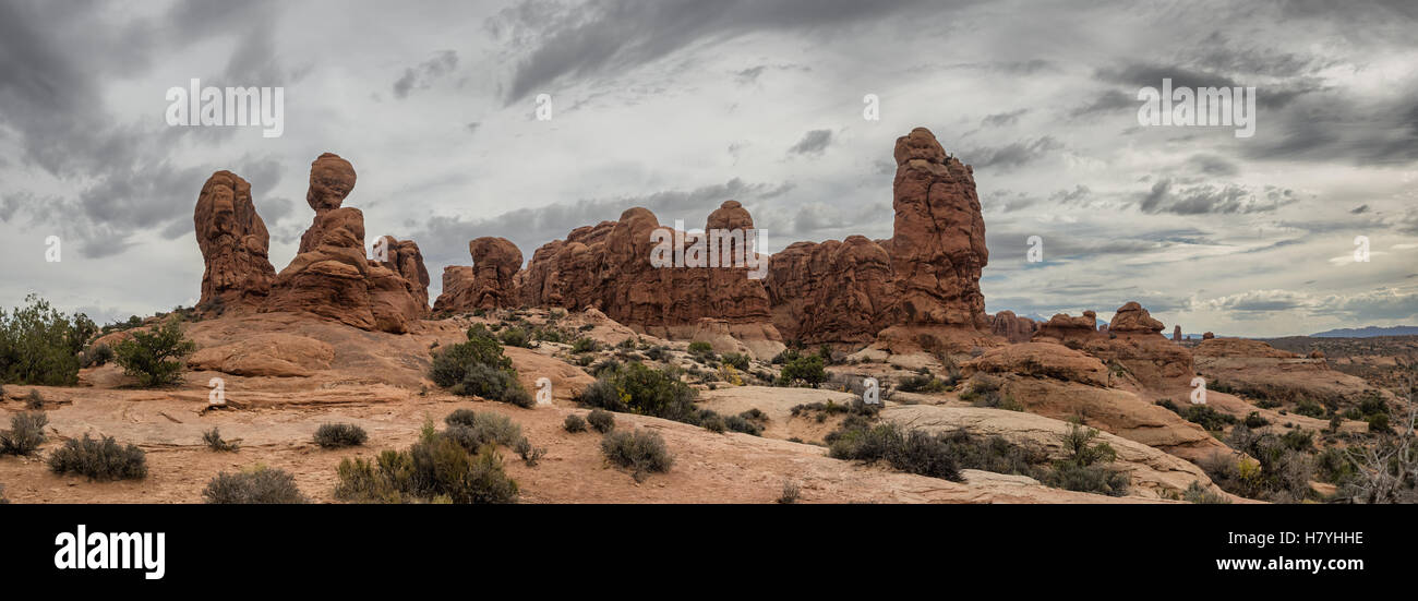 Garten Eden im Arches National Monument, Utah, USA Stockfoto