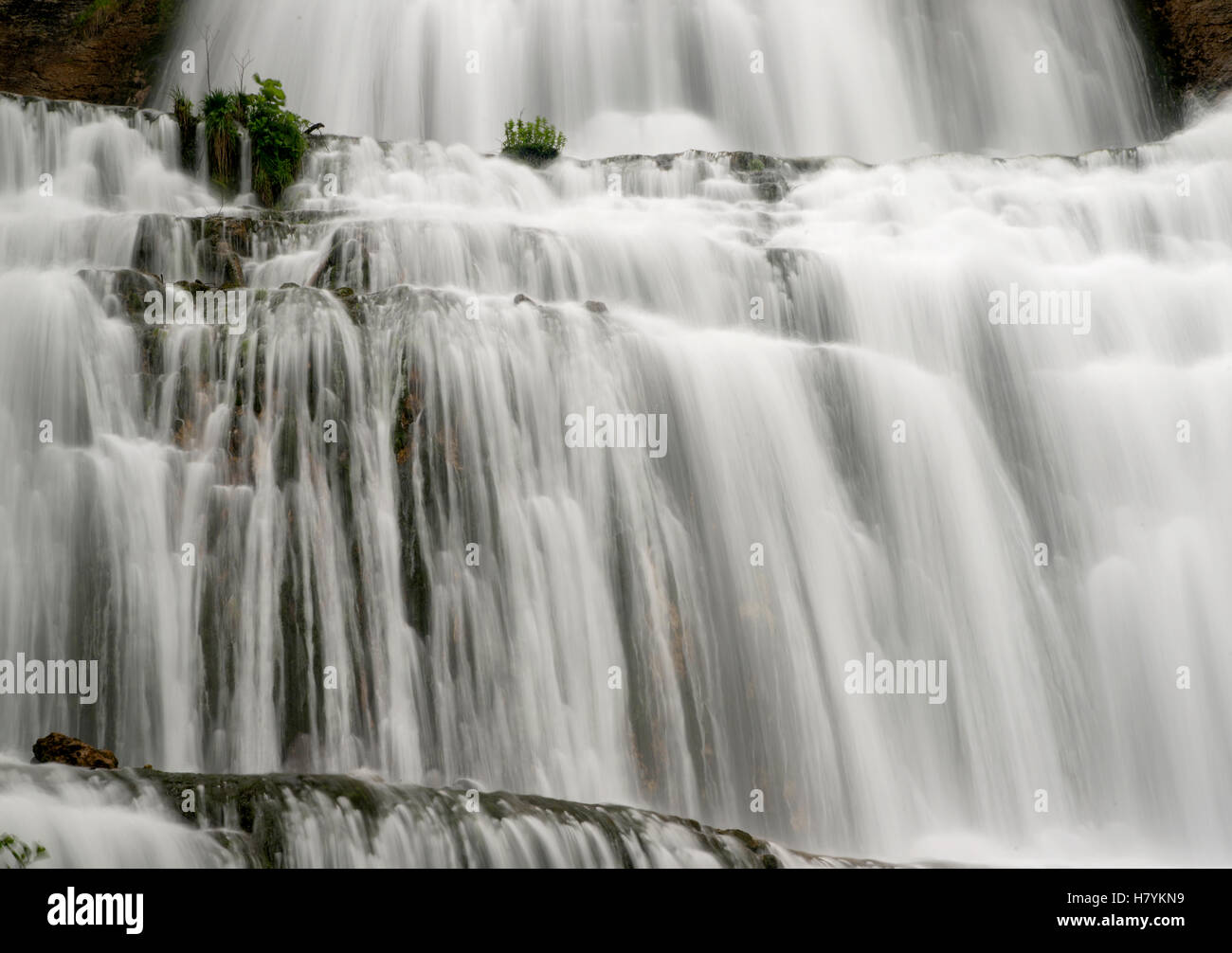 Hérisson Wasserfälle oder die Cascades du Herisson Wasserfälle in der Jura-Region von Frankreich Stockfoto