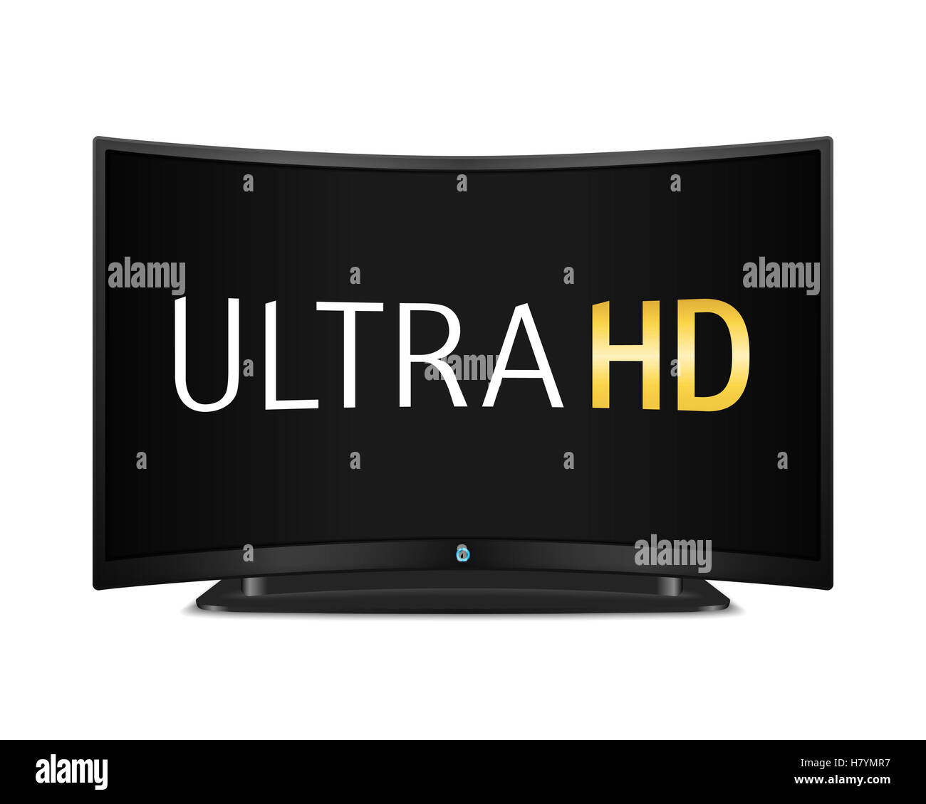 Ultra HD TV mit Bogensieb Stockfoto