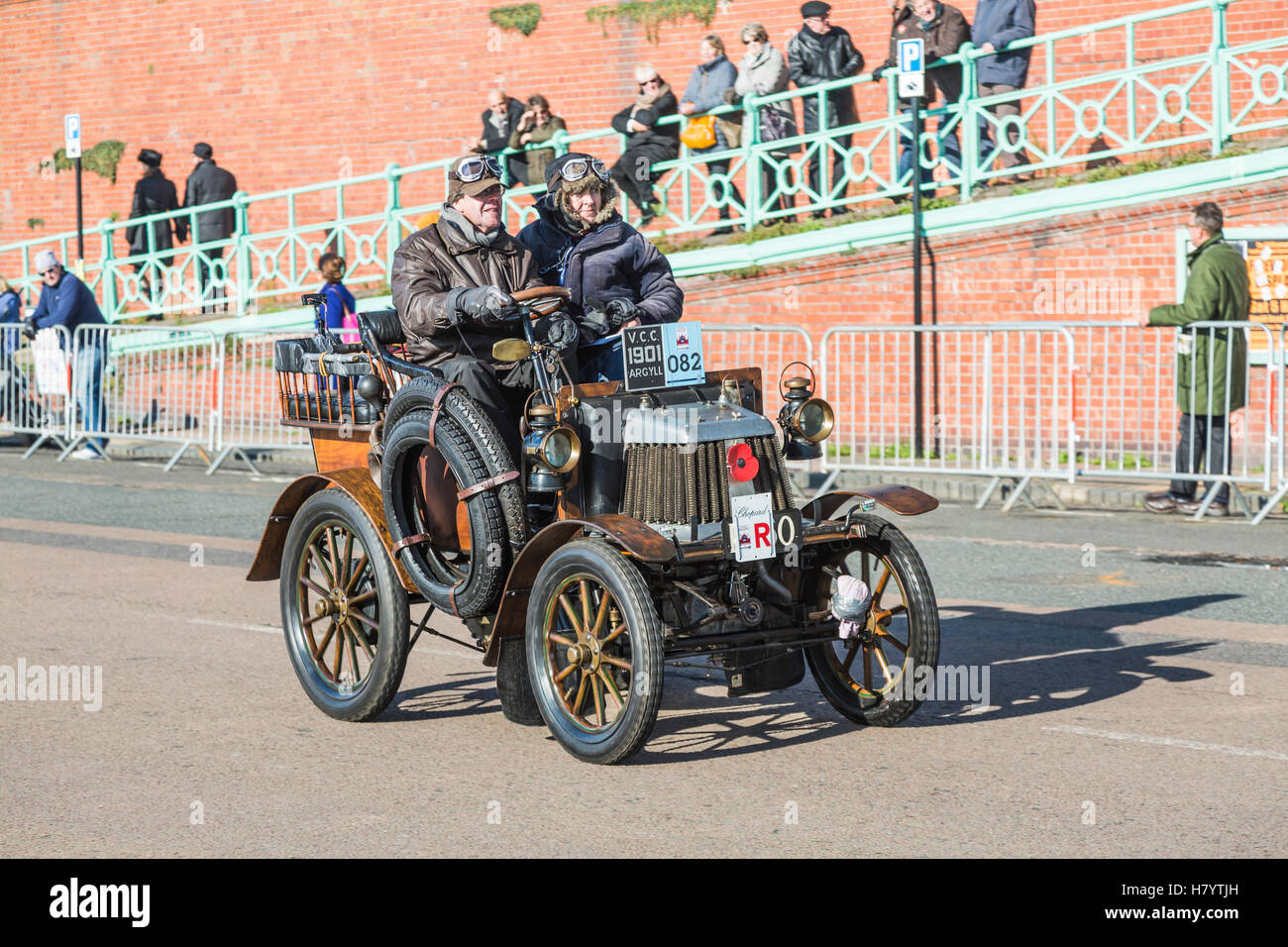 Bonhams London nach Brighton Oldtimer-Rallye Stockfoto