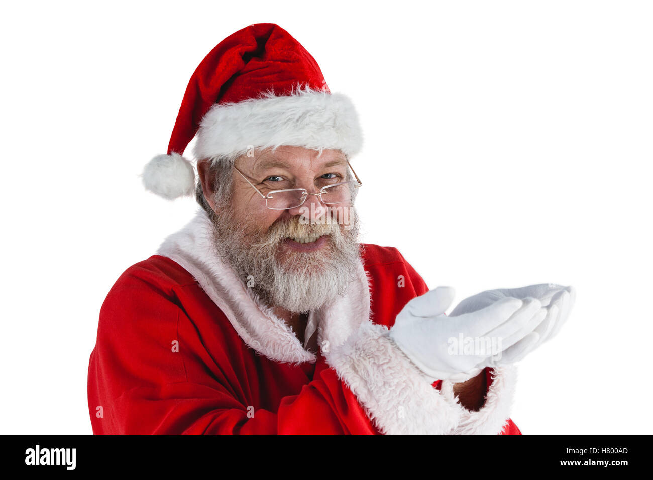 Santa Claus mit Haende Stockfoto