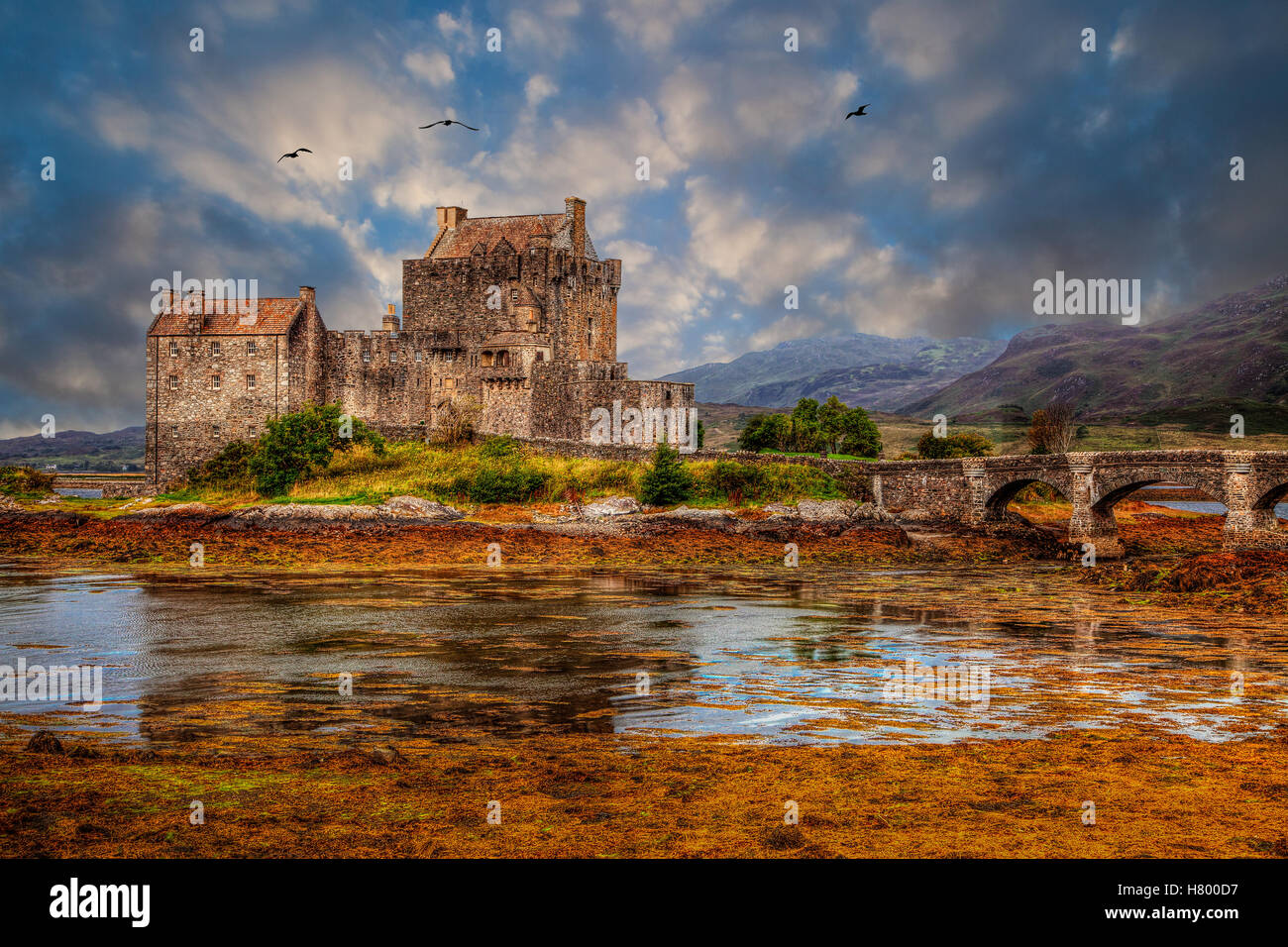Eilean Donan Castle am Loch Duic In Schottland, Vereinigtes Königreich Stockfoto