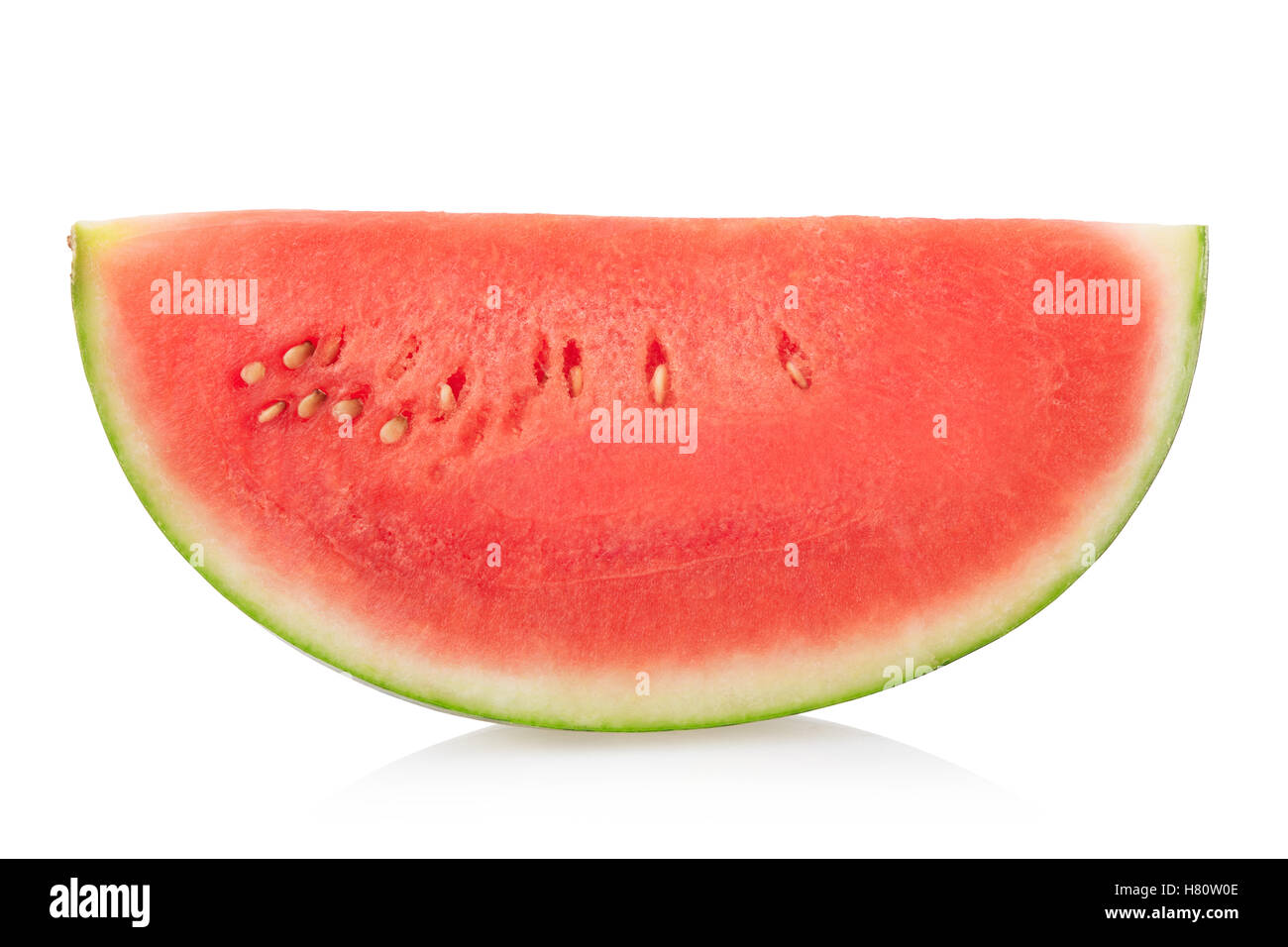 Wassermelone Slice auf weiße, Clipping-Pfad enthalten Stockfoto