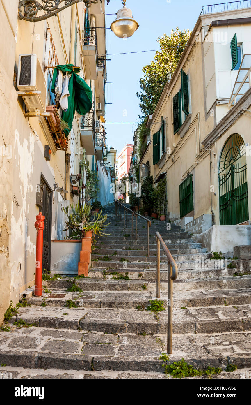 Discesa Petraio, Pedamentina Treppe in Neapel, Italien Stockfoto