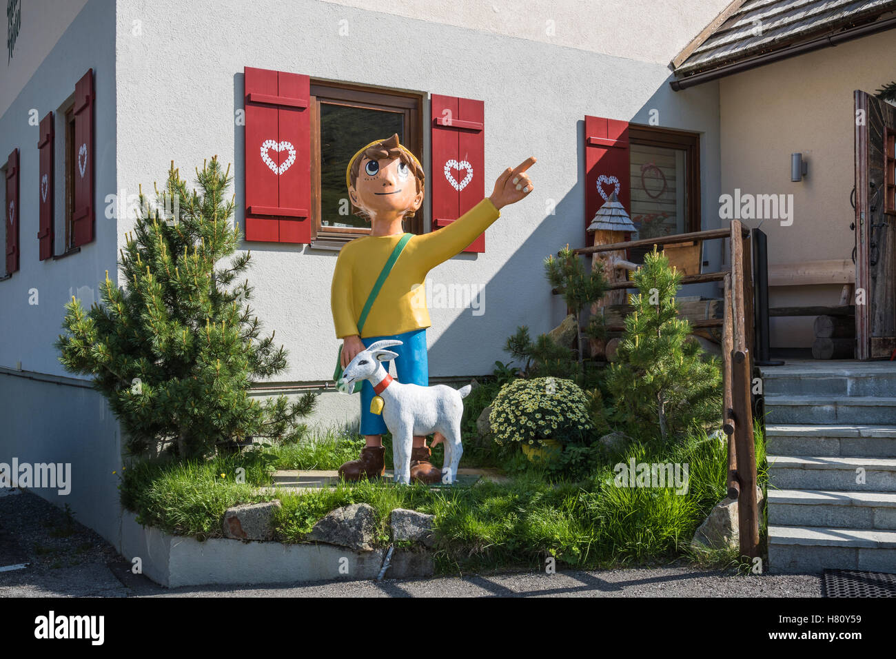 Zahlen von Heidi und ihre Freunde cartoon-Serie vor Heidi Hotel in Falkert, in der Nähe von Bad Kleinkirchheim, Österreich Stockfoto