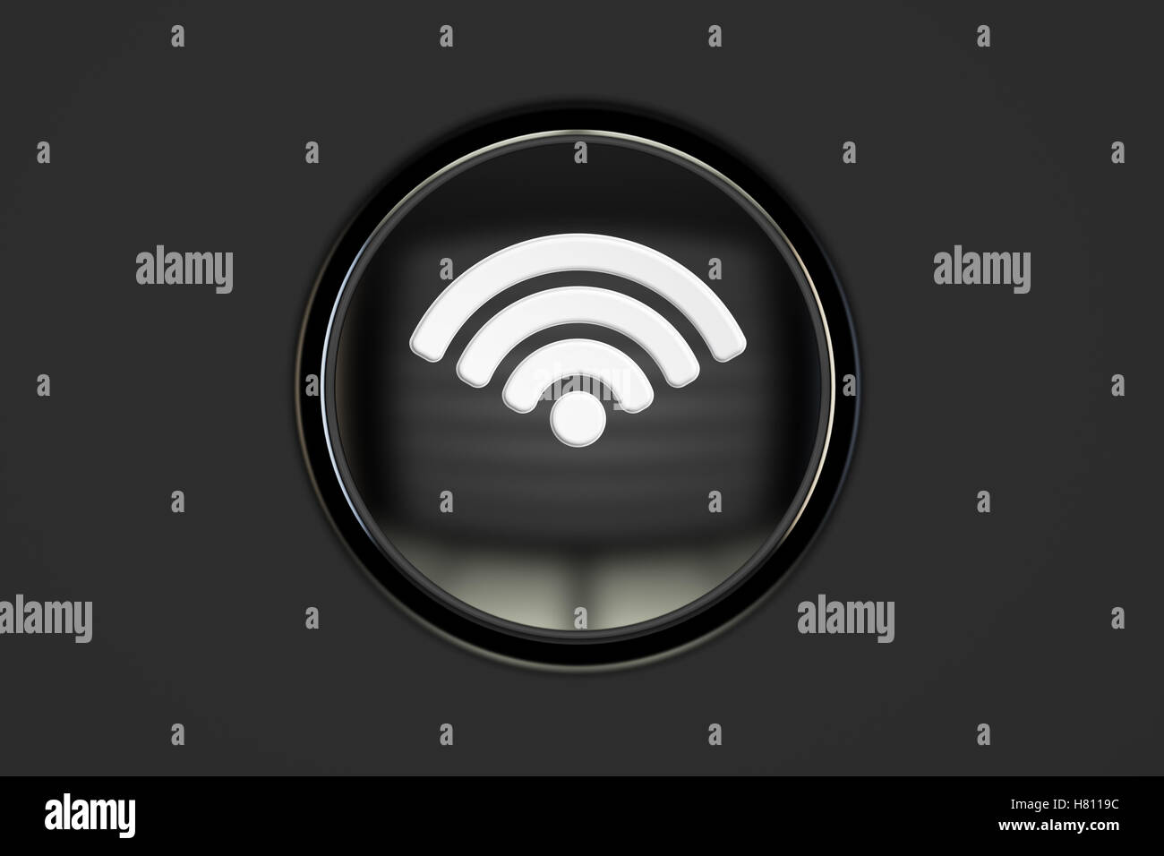 WLAN-Taster, 3D rendering Stockfoto