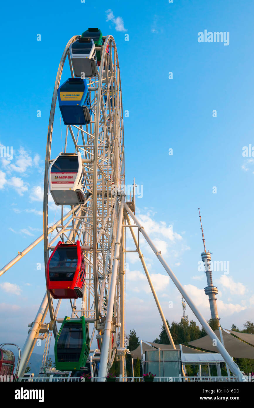 Riesenrad, Kok-Tobe Erholungsgebiet, Almaty, Kasachstan, Zentralasien Stockfoto