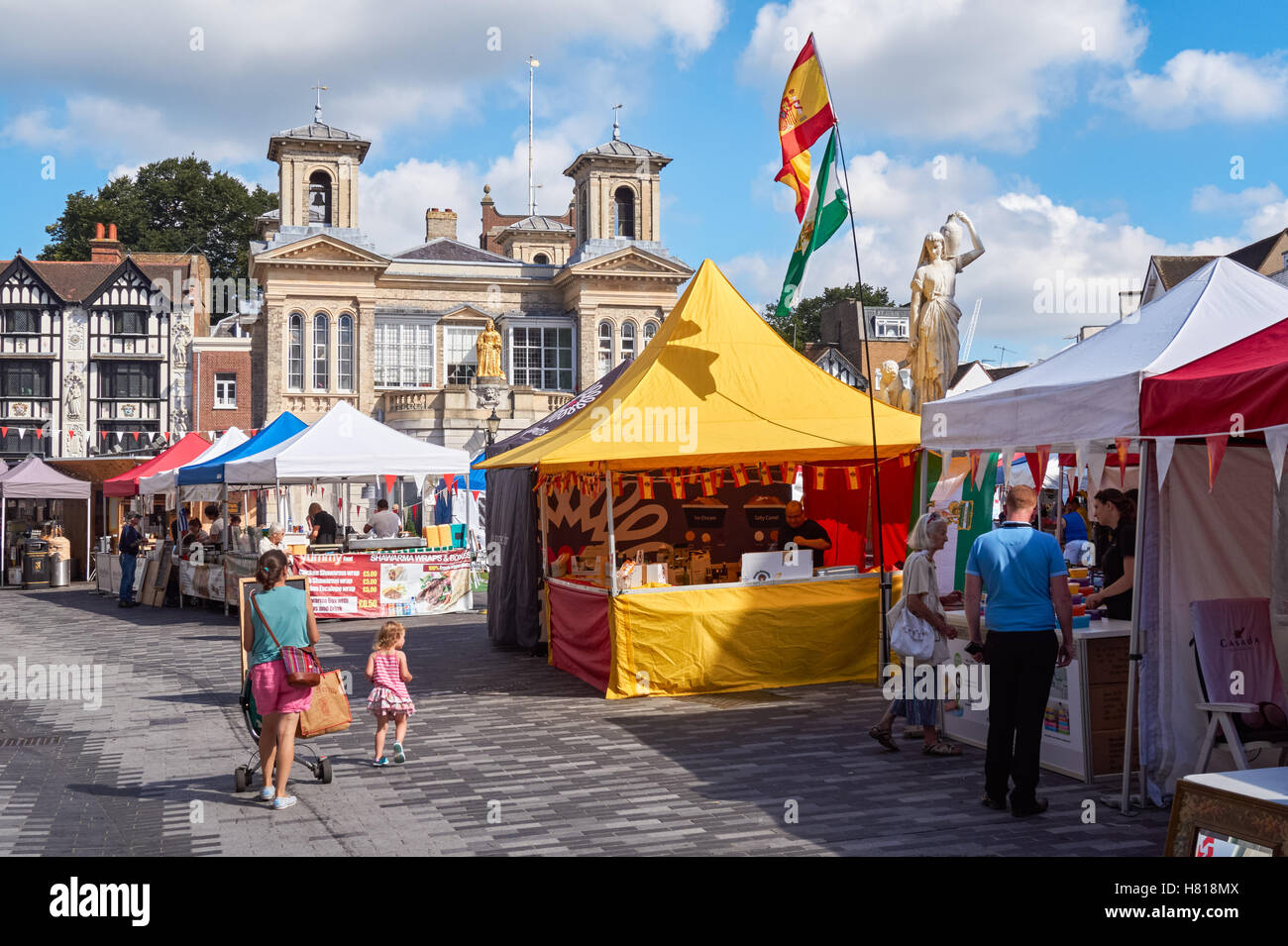 Marktplatz mit Markt-Haus in Kingston upon Thames, England, Vereinigtes Königreich UK Stockfoto