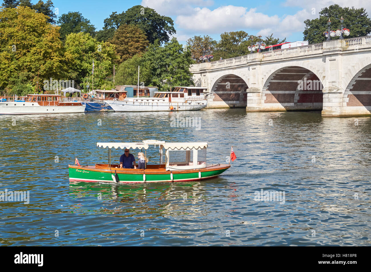 Themse in Kingston upon Thames, England, Vereinigtes Königreich Großbritannien Stockfoto