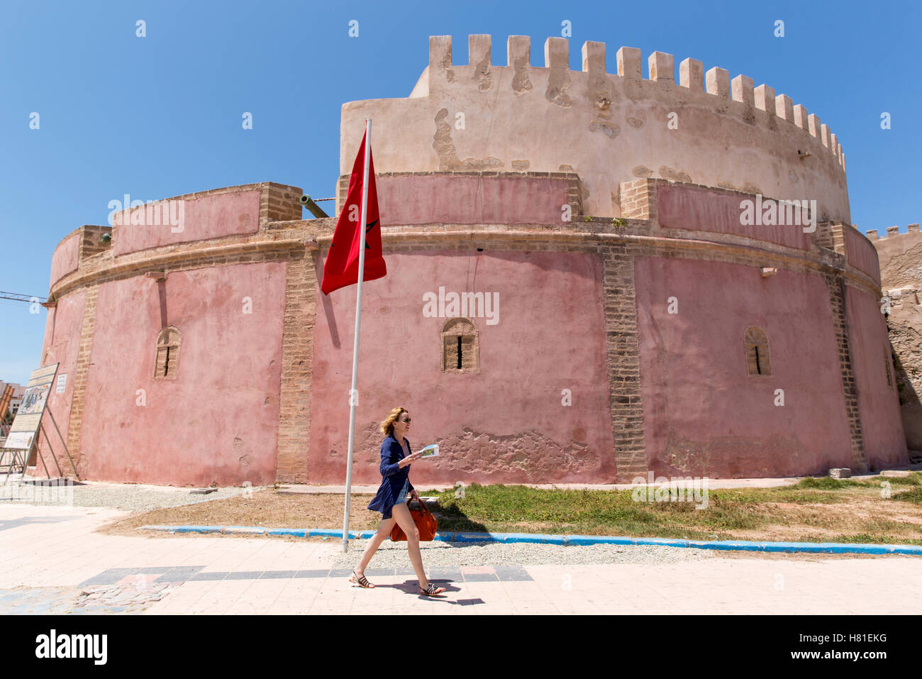 Marokko Essaouira, South Bastion, Stadtbefestigung Stockfoto