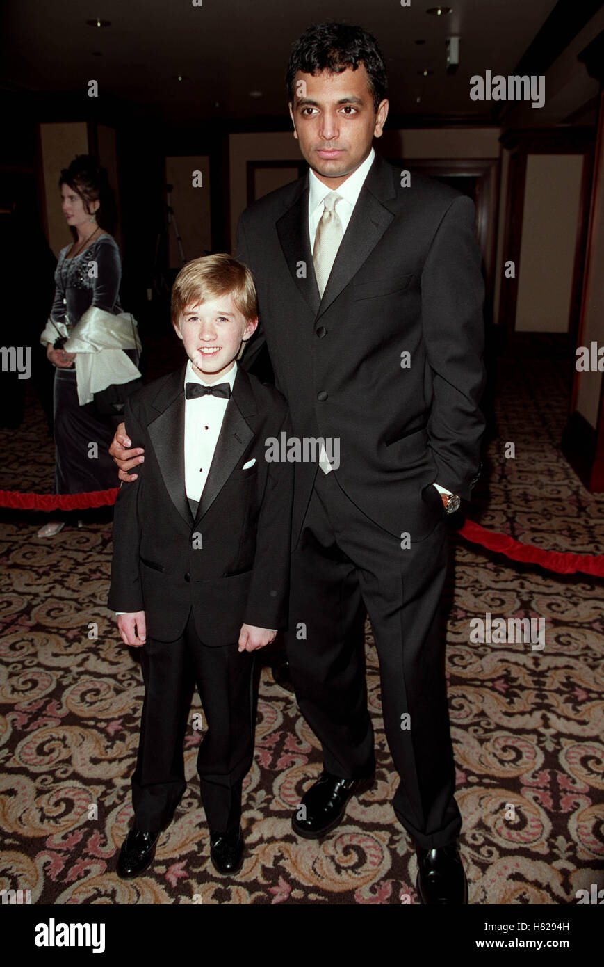 H J OSMENT & M.N SHYAMALAN LOS ANGELES USA 22. März 2000 Stockfoto