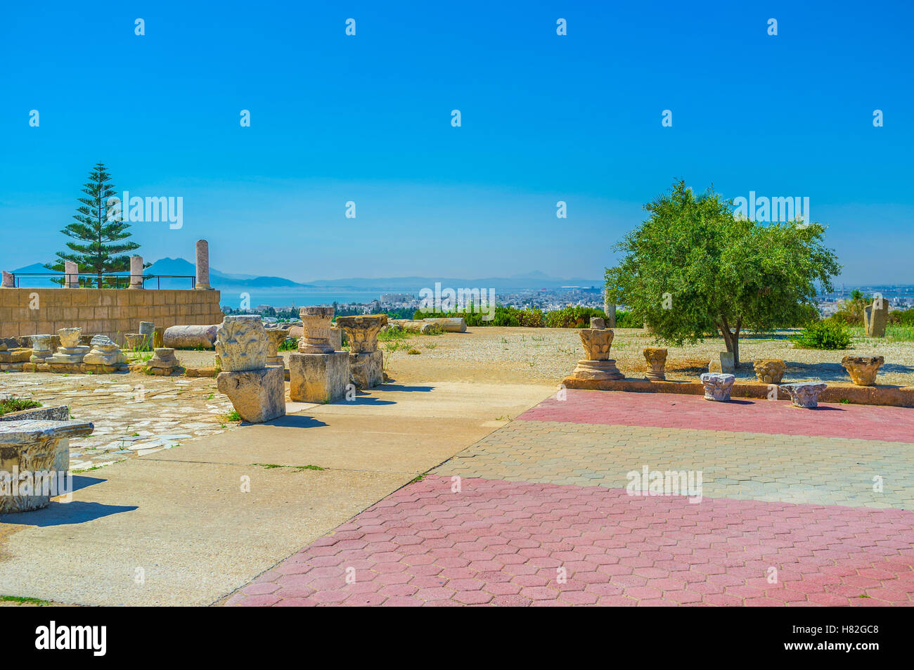 Besuch der Ausgrabungsstätte Carthage ist der beste Weg, die alte Geschichte, Tunesien zu entdecken. Stockfoto