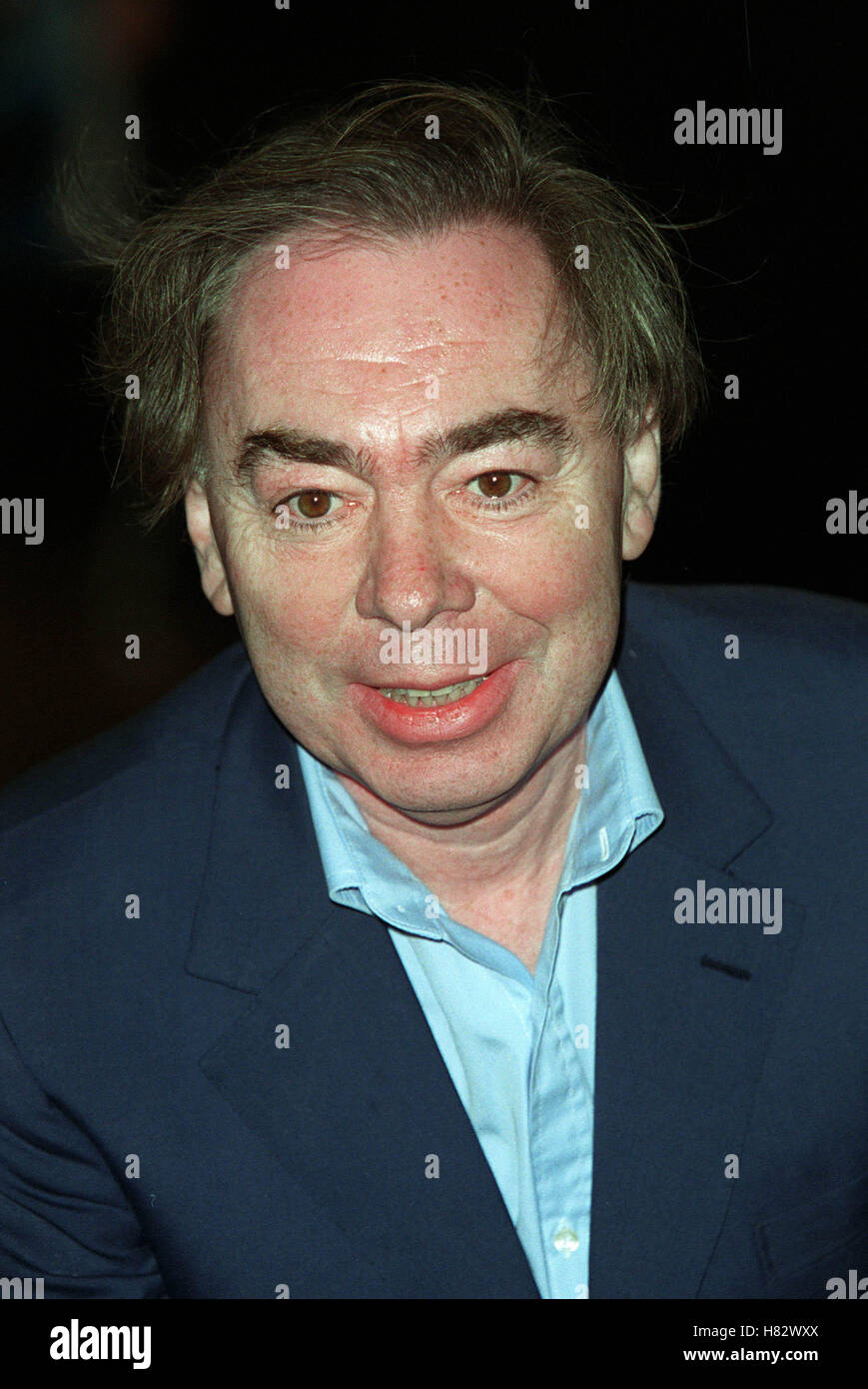 LORD ANDREW LLOYD WEBBER Weltpremiere 'HARRY POTTER' LEICESTER SQ LONDON ENGLAND 4. November 2001 Stockfoto