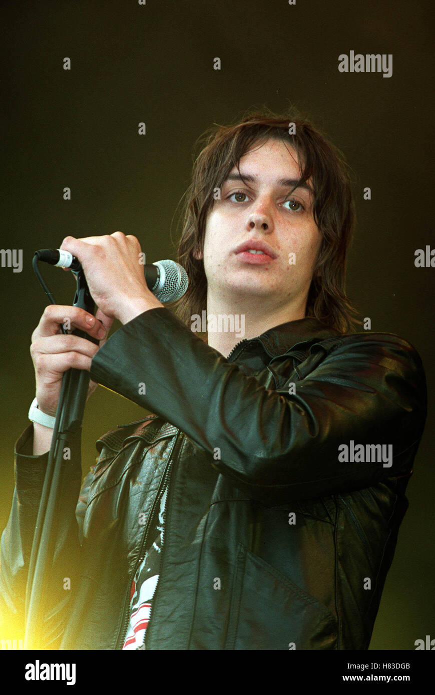 JULIAN CASABLANCAS T im PARK 2001 KINROSS Schottland 07 Juli 2001 Stockfoto