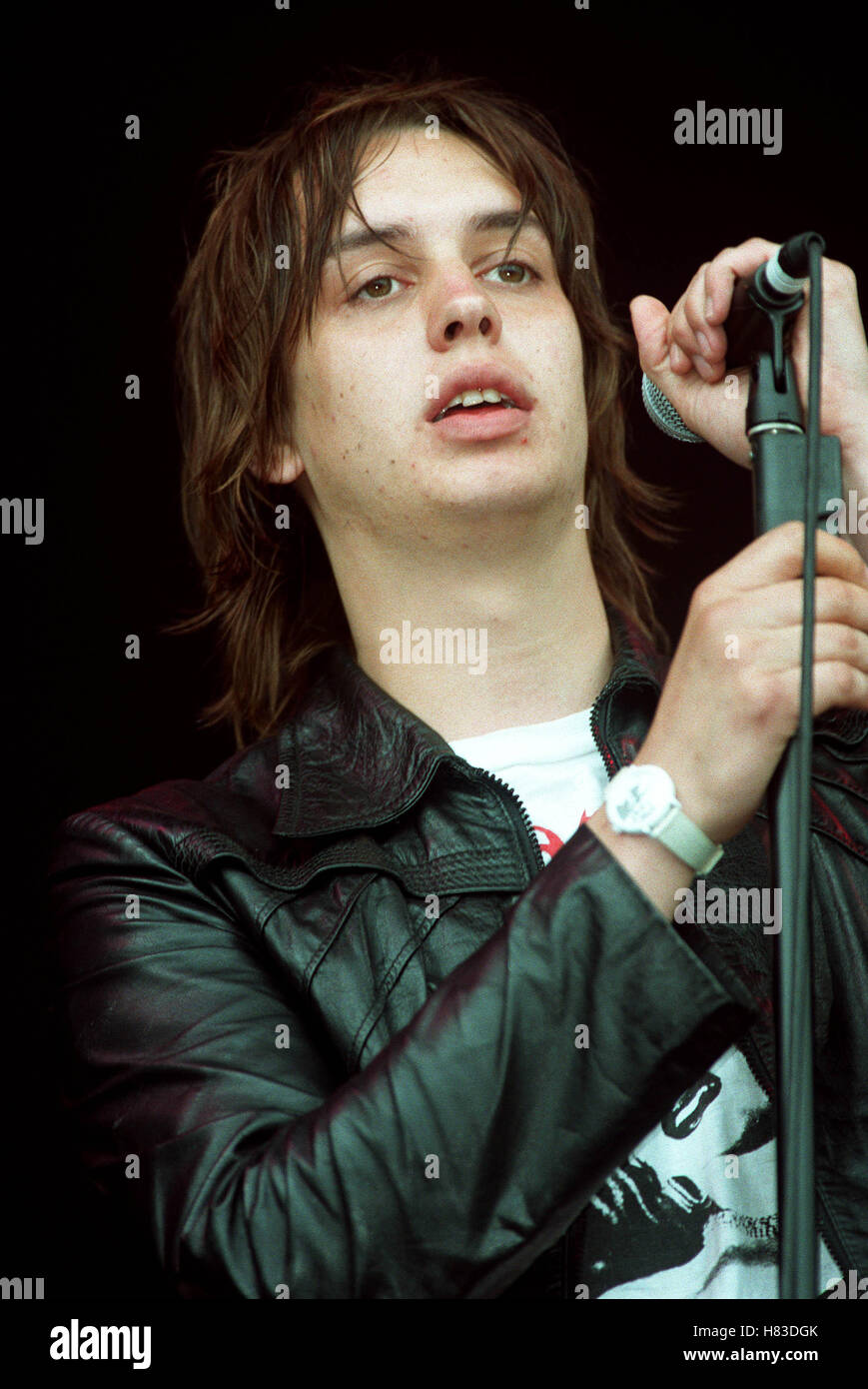 JULIAN CASABLANCAS T im PARK 2001 KINROSS Schottland 07 Juli 2001 Stockfoto