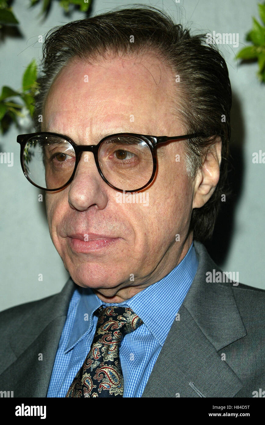 PETER BOGDANOVICH der Katze MIAU FILM PREMIERE HOLLYWOOD LOS ANGELES USA 10. April 2002 Stockfoto