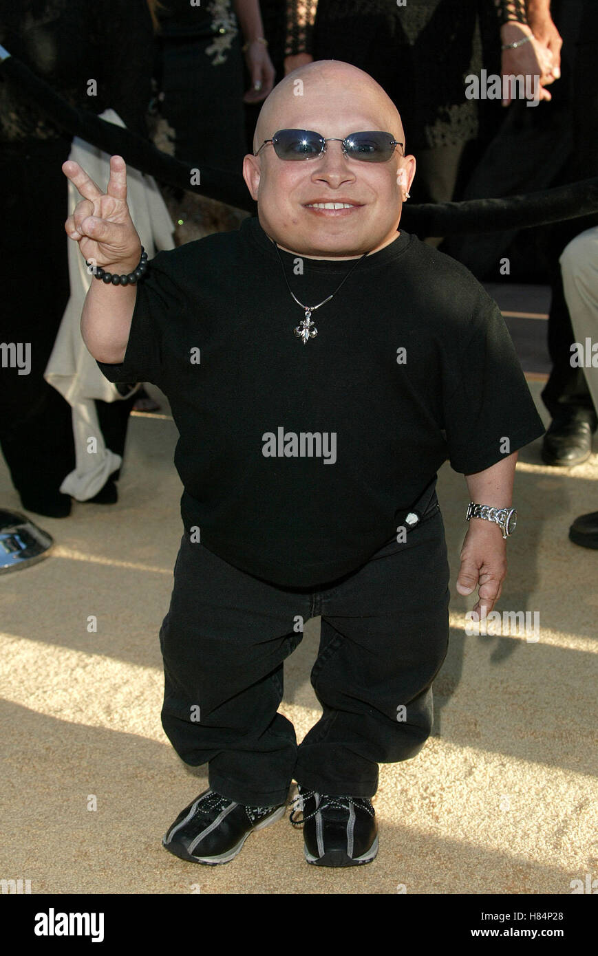 VERNE TROYER AUSTIN POWERS IN GOLDSTÄNDER PREMIERE UNIVERSAL Amphitheater UNIVERSAL CITY LA USA 22. Juli 2002 Stockfoto