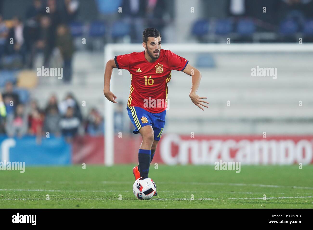 Das Estadio Municipal Pasaron, Pontevedra, Spanien. 10. Oktober 2016. Dani Ceballos (ESP), 10. Oktober 2016 - Fußball: UEFA unter 21 Championship Qualifikationsrunde match zwischen U21-Spanien U21-Estland 5: 0 im Estadio Municipal Pasaron, Pontevedra, Spanien. © Mutsu Kawamori/AFLO/Alamy Live-Nachrichten Stockfoto