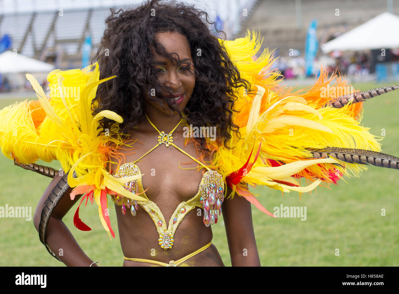 Barbados-Ernte über Festival (Grand Kadooment 2016 in Barbados) Stockfoto