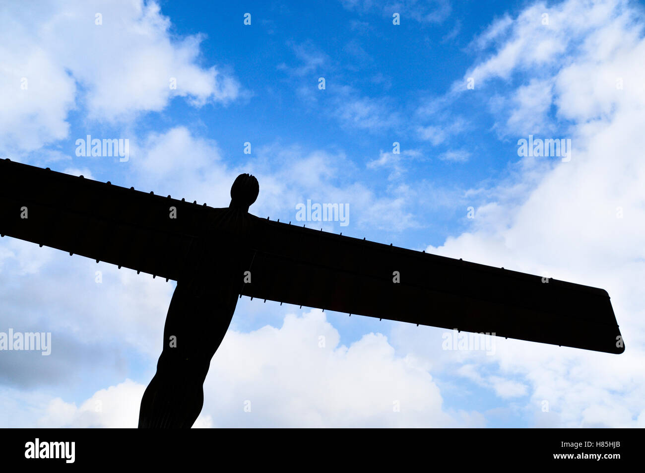 Engel der die Nord-Skulptur von Antony Gormley, in der Nähe von Gateshead, Tyne and Wear, England, UK Stockfoto