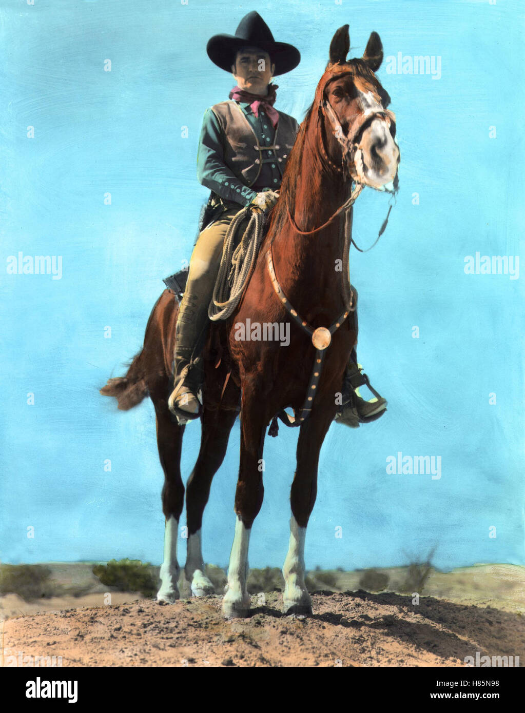Der Ritt ins Todestal, (Fahrer des DEATH VALLEY) USA 1932, Regie: Albert Rogell, TOM MIX, Stichwort: Pferd, Cowboy, Reiter Stockfoto