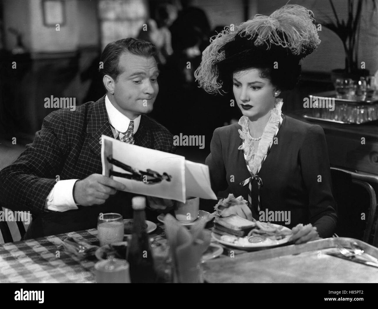 Hoppla, Hier Kommt Merton, (MERTON OF THE MOVIES) USA 1947 s/w, Regie: Robert Alton, RED SKELTON, VIRGINIA O'BRIEN, Stichwort: Latte Stockfoto