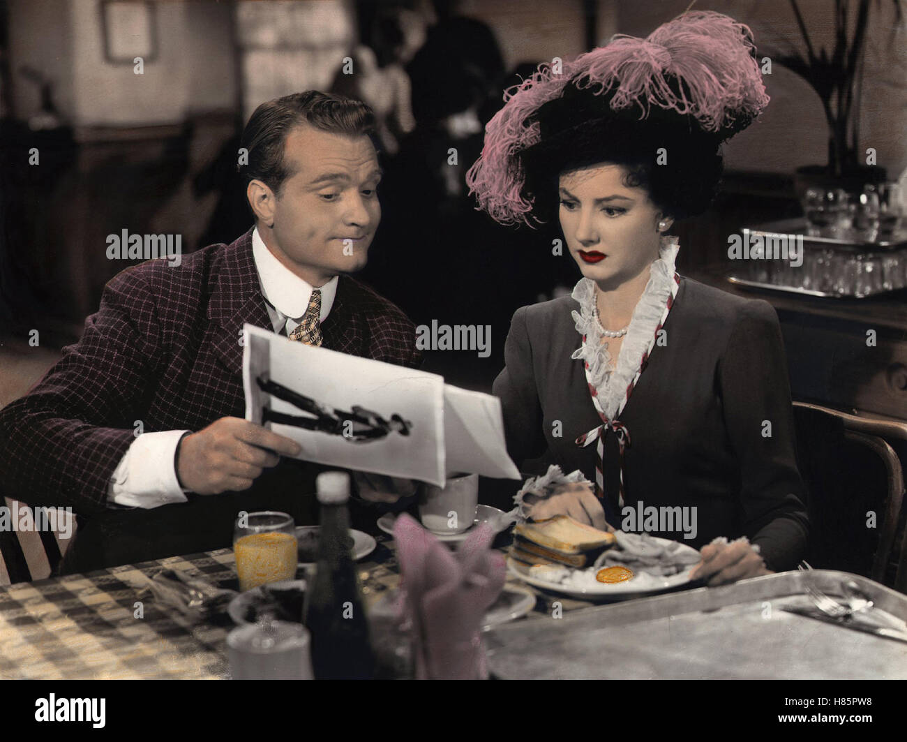 Hoppla, Hier Kommt Merton, (MERTON OF THE MOVIES) USA 1947 s/w, Regie: Robert Alton, RED SKELTON, VIRGINIA O'BRIEN, Stichwort: Latte Stockfoto