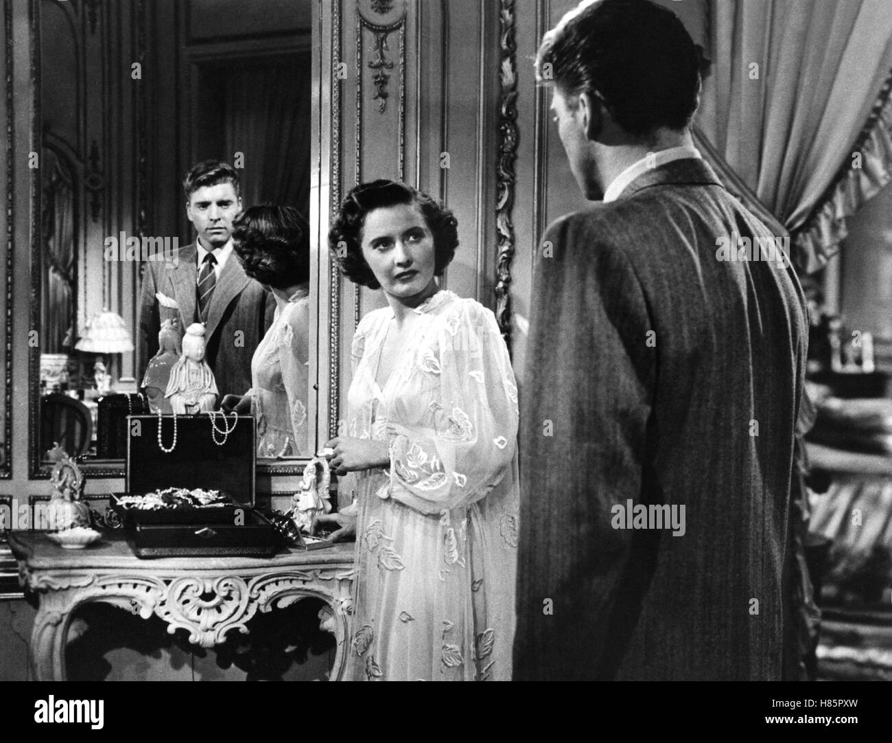Du Lebst Noch 105 Minuten (SORRY, WRONG NUMBER) USA 1948 s/w, Regie: BARBARA STANWYCK, BURT LANCASTER, Lucille Fletcher, Stichwort: Spiegel, Spiegelbild Stockfoto