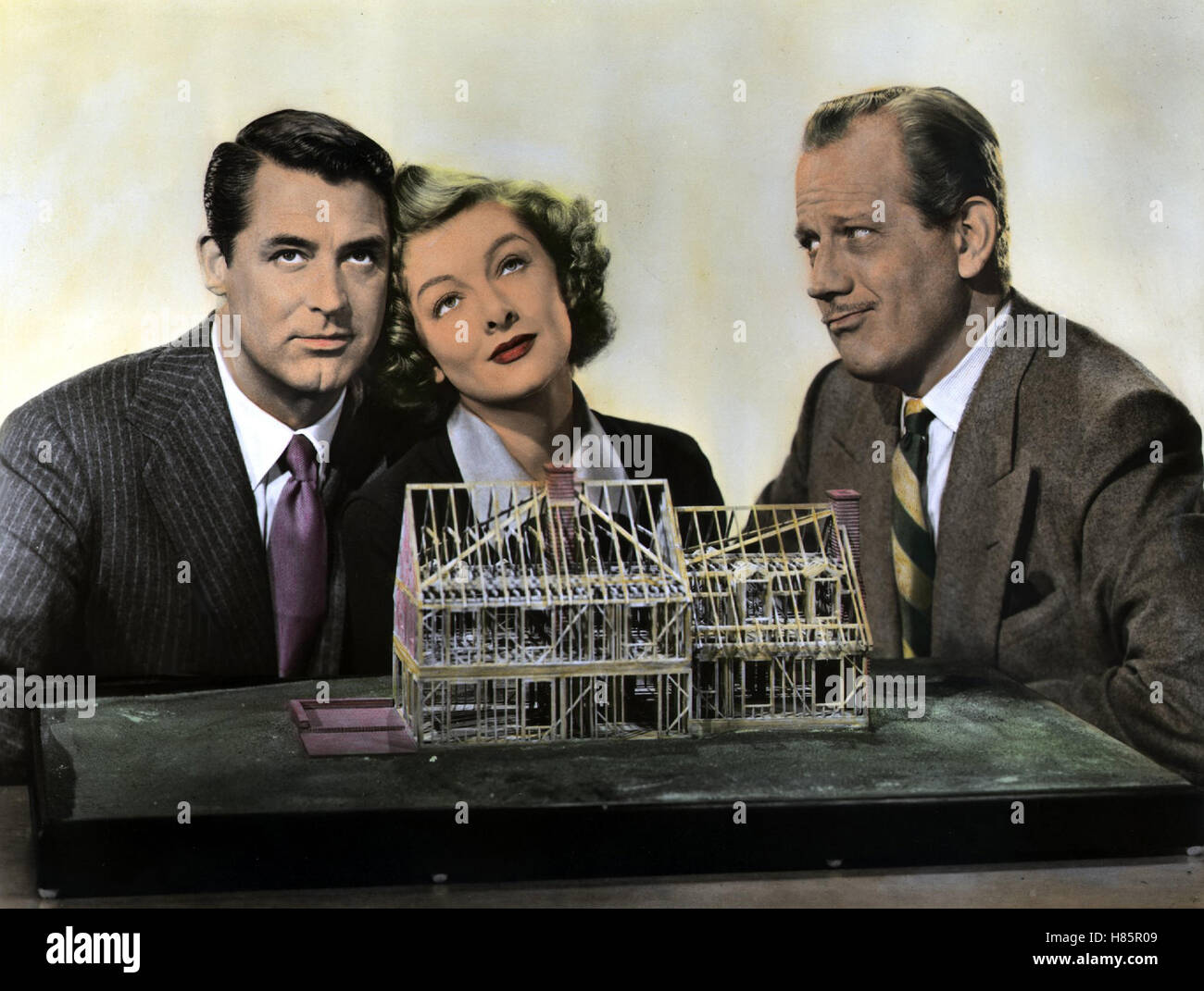 Nur Meiner Frau Zuliebe, (Herr BLANDINGS BUILDS HIS DREAMHOUSE) USA 1948, Regie: h. c. Potter, CARY GRANT, MYRNA LOY, MELVYN DOUGLAS, Stichwort: Modell, Haus, Hausmodell Stockfoto