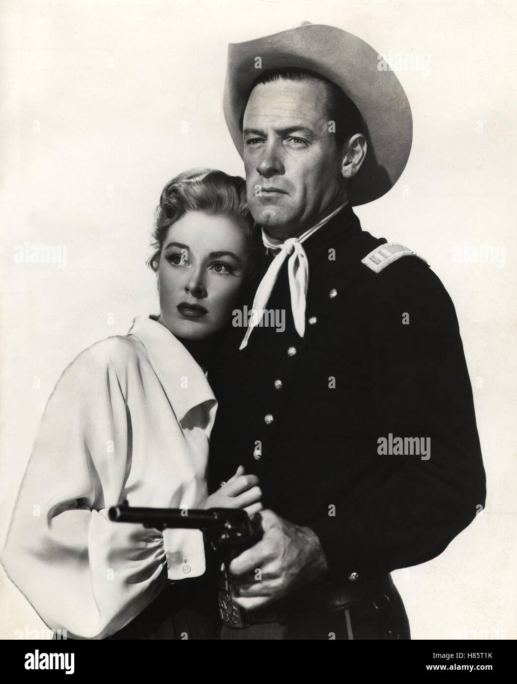 Verrat im Fort Bravo (ESCAPE von FORT BRAVO) USA 1953, Regie: John Sturges, ELEANOR PARKER, WILLIAM HOLDEN, Stichwort: Revolver Stockfoto