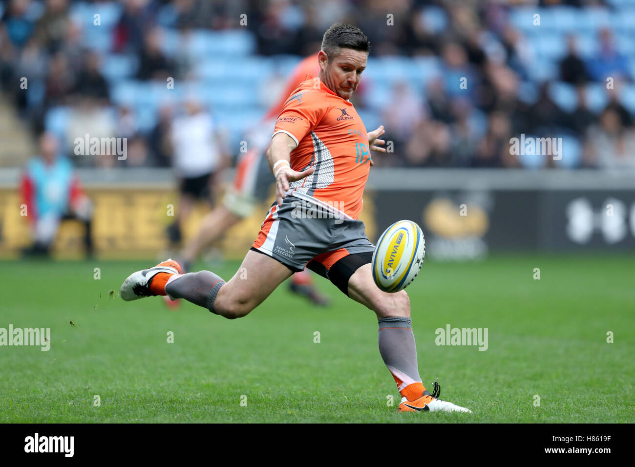 Newcastle Falken Mike Delany während der Aviva Premiership match bei der Ricoh Arena in Coventry. PRESSEVERBAND Foto. Bild Datum: Sonntag, 30. Oktober 2016. Finden Sie unter PA Geschichte RUGBYU Wespen. Bildnachweis sollte lauten: David Davies/PA Wire. Einschränkungen: Nur zur redaktionellen Verwendung. Keine kommerzielle Nutzung. Stockfoto